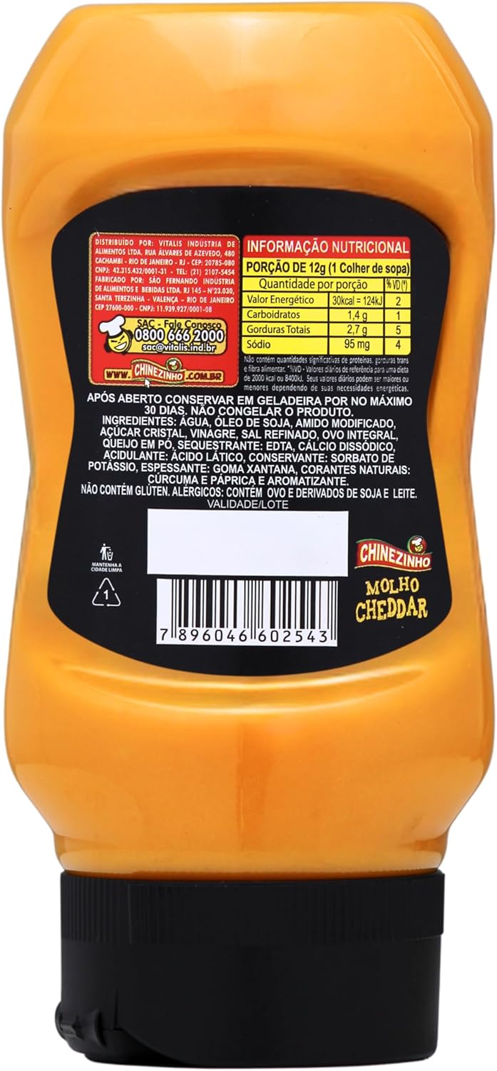 Chinezinho, Molho Cheddar, 200 Gramas