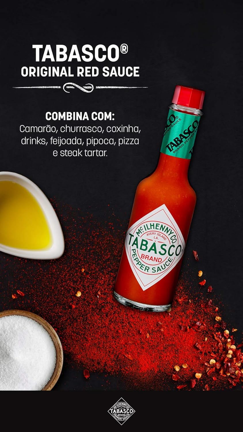 Molho Ame Sauce, Tabasco, Red Pepper, Pacote de 1